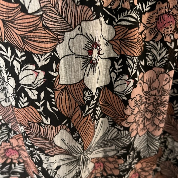 NWT Floral Cinched Waist Dress XL - Picture 2 of 7